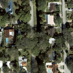 Sand Volleyball Court, South Miami, FL — aerial view