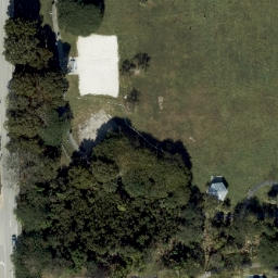 Sand Volleyball Court, Kendall West, FL — aerial view