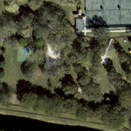 Sand Volleyball Court, South Miami, FL — aerial view