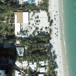 Sand Volleyball Court, Key Biscayne, FL — aerial view