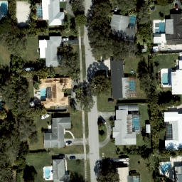 Sand Volleyball Court, Palmetto Bay, FL — aerial view
