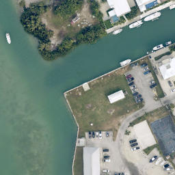 Sand Volleyball Court, Plantation, FL — aerial view