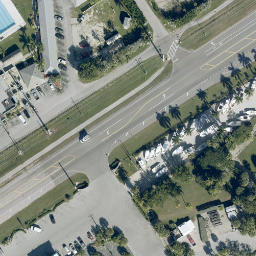 Sand Volleyball Court, Islamorada, FL — aerial view