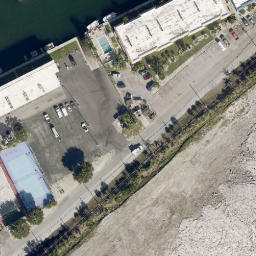 Sand Volleyball Court, Marathon, FL — aerial view
