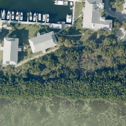 Sand Volleyball Court, Cudjoe Key, FL — aerial view