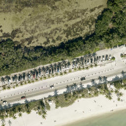 Sand Volleyball Court, Key West, FL — aerial view