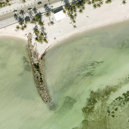 Sand Volleyball Court, Key West, unknown — aerial view