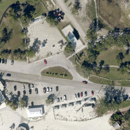 Sand Volleyball Court, Key West, FL — aerial view