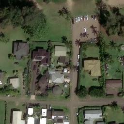 Sand Volleyball Court, Hanalei, HI — aerial view