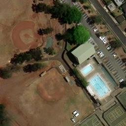 Volleyball Court, Pearl City, HI — aerial view