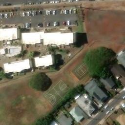 Volleyball Court, Halawa, HI — aerial view