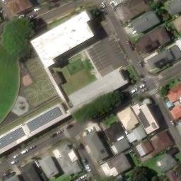 Volleyball Court, Urban Honolulu, HI — aerial view