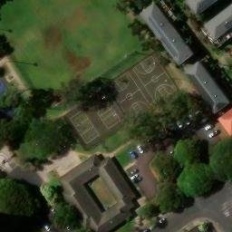Volleyball Court, Urban Honolulu, HI — aerial view