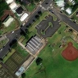 Volleyball Court, Urban Honolulu, HI — aerial view