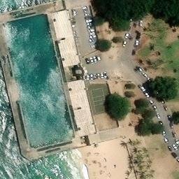 Volleyball Court, Urban Honolulu, unknown — aerial view
