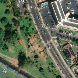 Sand Volleyball Court, Kihei, HI — aerial view