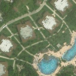 Ciudad Chemuyil Beach Volleyball Court — aerial view