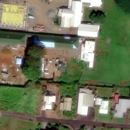 Volleyball Court, Wainaku, HI — aerial view