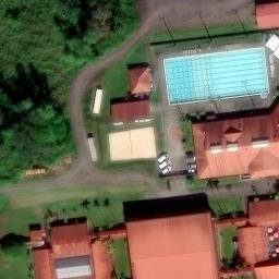 Sand Volleyball Court, Hilo, HI — aerial view