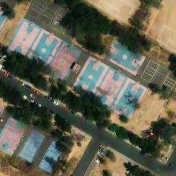 Pueblo Santiago Acahualtepec Beach Volleyball Court #10 — aerial view