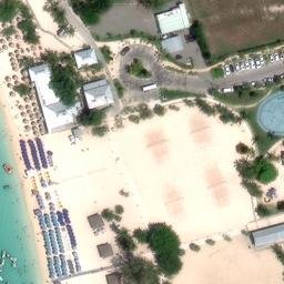Sand Volleyball Court — aerial view