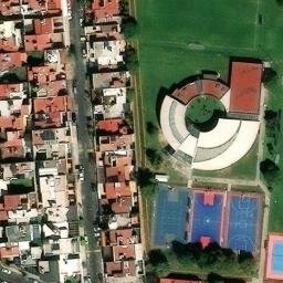 Cancha de volibol UAM Xochimilco — aerial view
