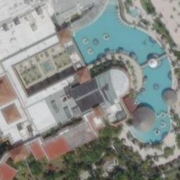 Волейбольная площадка на пляже — aerial view