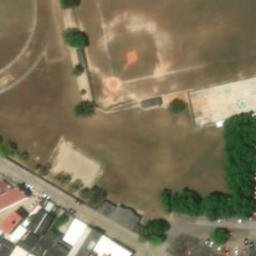 Campo de voleibol — aerial view