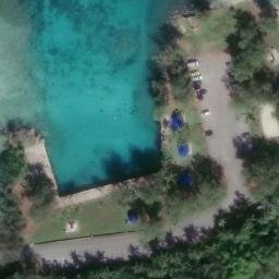 Sand Volleyball Court in Sånta Rita-Sumai Municipality, GU — aerial view