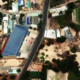 Sân bóng chuyền mũi né — aerial view