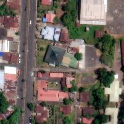 Sand Volleyball Court in Manado, SA — aerial view