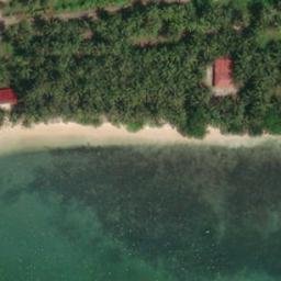 Sand Volleyball Court in Hilitobara, SU — aerial view