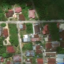 Sand Volleyball Court in Pekanbaru, RI — aerial view