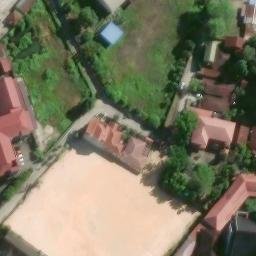 Sand Volleyball Court in Pekanbaru, RI — aerial view