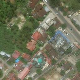 Sand Volleyball Court in Pekanbaru, RI — aerial view
