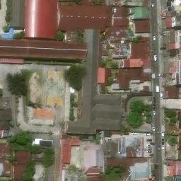 Sand Volleyball Court in Pekanbaru, RI — aerial view