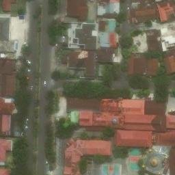 Sand Volleyball Court in Pekanbaru, RI — aerial view