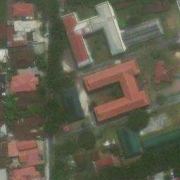 Sand Volleyball Court in Pekanbaru, RI — aerial view