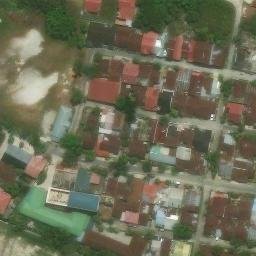 Sand Volleyball Court in Pekanbaru, RI — aerial view