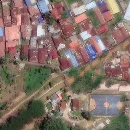 Sand Volleyball Court in Bontang, KI — aerial view