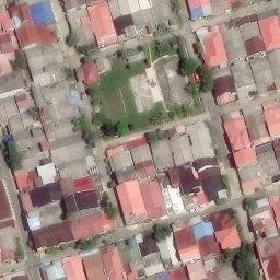 Sand Volleyball Court in Bontang, KI — aerial view