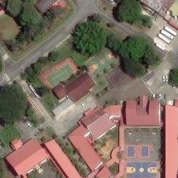 Sand Volleyball Court in Bontang, KI — aerial view