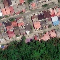 Sand Volleyball Court in Bontang, KI — aerial view
