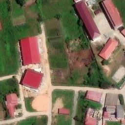 Sand Volleyball Court in Bontang, KI — aerial view