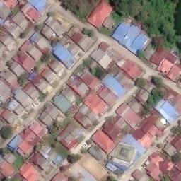 Sand Volleyball Court in Bontang, KI — aerial view