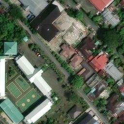 Sand Volleyball Court in Pontianak, KB — aerial view