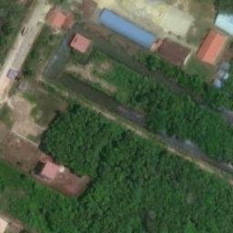 Sand Volleyball Court in Semangko, KI — aerial view