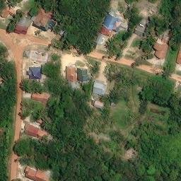 Sand Volleyball Court in Sungai Gelam, JA — aerial view