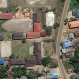 Sand Volleyball Court in Ampah Kota, KT — aerial view