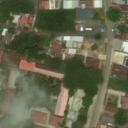 Sand Volleyball Court in Tanah Grogot, KI — aerial view